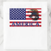 usa Flag 2 Rechteckiger Aufkleber (Tasche)
