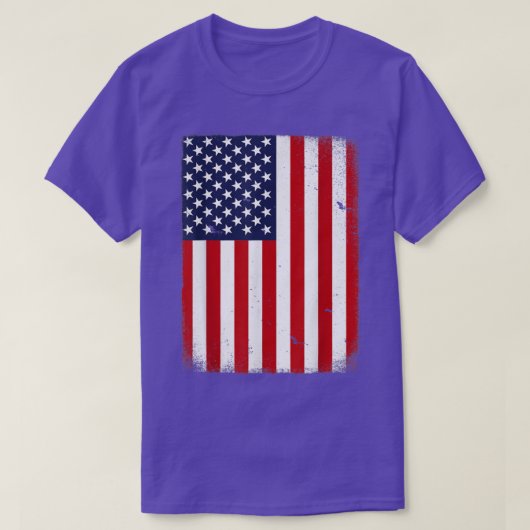USA Flag 4. Juli American Red White Star Str. T-Shirt (Design vorne)