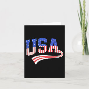 USA Flag 4. Juli Amerika Red White Blue Men Wo Karte