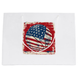 USA Flag 4. Juli Basketball Große Geschenktüte