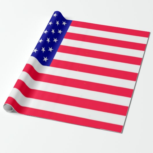 USA Flag 4. Juli Geschenkpapier (Ungerollt)