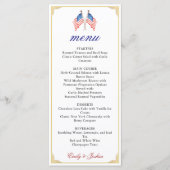 USA Flag 4. Juli Patriotic Wedding Menu Menükarte (Vorderseite)