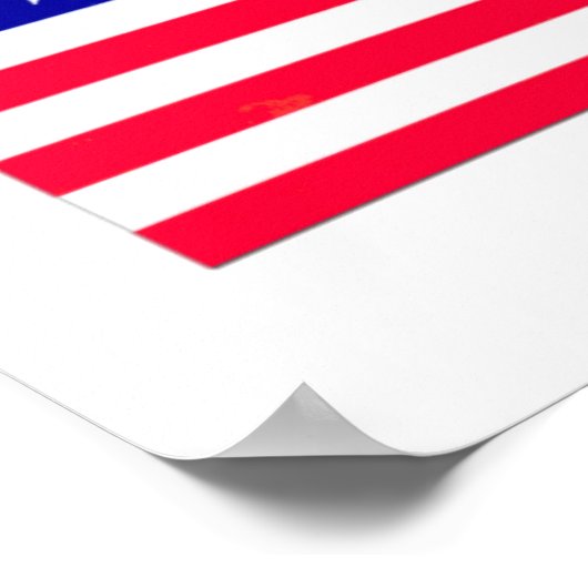 USA Flag 4. Juli Poster (Ecke)