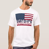 USA Flag 4. Juli Unabhängigkeitstag T-Shirt (Vorderseite)