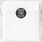 USA Flag 4. Juli Vereinte wir Stand geteilt Wir F Runder Aufkleber (Tasche)