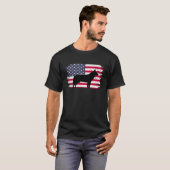 USA Flag 4th of July Siberian Husky Dad Mom Dog T-Shirt (Vorne ganz)