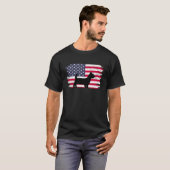 USA Flag 4th of July Yorkshire Terrier Dad Mom Dog T-Shirt (Vorne ganz)