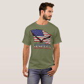 USA Flag & Adle über RESPECT T-Shirt (Vorne ganz)