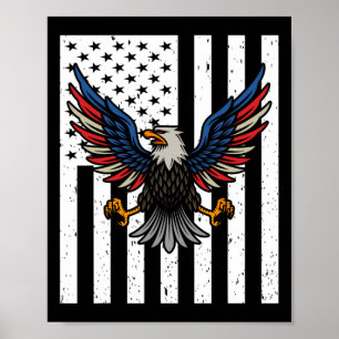 Usa Flag Adler 4. Juli 1776 Freiheit Independe Poster