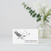 *~* USA Flag Adler American Gray on White Visitenkarte (Stehend Vorderseite)