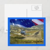 USA Flag Airliner Postkarte (Vorne/Hinten)