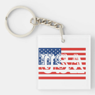 USA Flag Akryllischer Schlüsselanhänger - kühne am