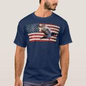 USA Flag America Pigeon Züchter Pigeon Racing T-Shirt (Vorderseite)