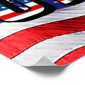 USA Flag America Red White Blue Small Poster (Ecke)