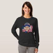 USA Flag American Cap George Washington T-Shirt (Vorne ganz)