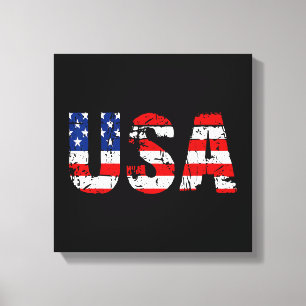 USA Flag American Flag US National Patriotic USA 4 Leinwanddruck