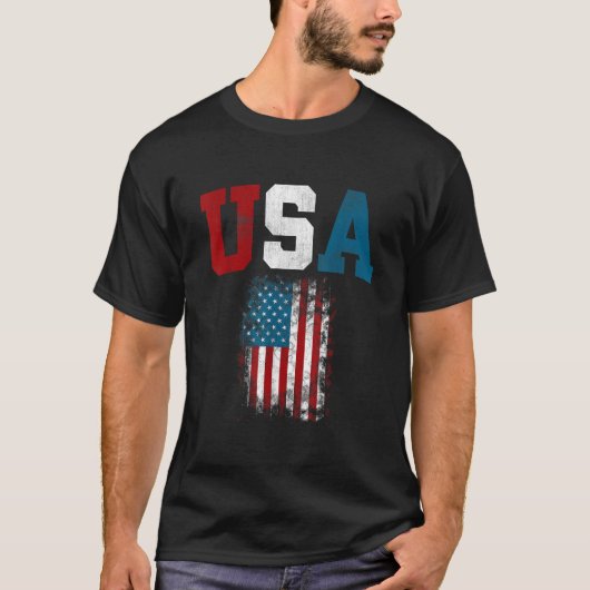 USA Flag American Flag USA 4t T-Shirt (Vorderseite)