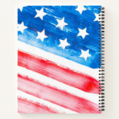 USA Flag American Flag Watercolor Stars Streifen Notizblock (Rückseite)