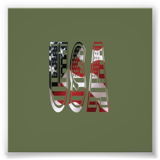 USA Flag American Logo Fotodruck (Vorne)