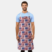 USA FLAG | American Map | Stilvoll Patriotic Schürze (Getragen)