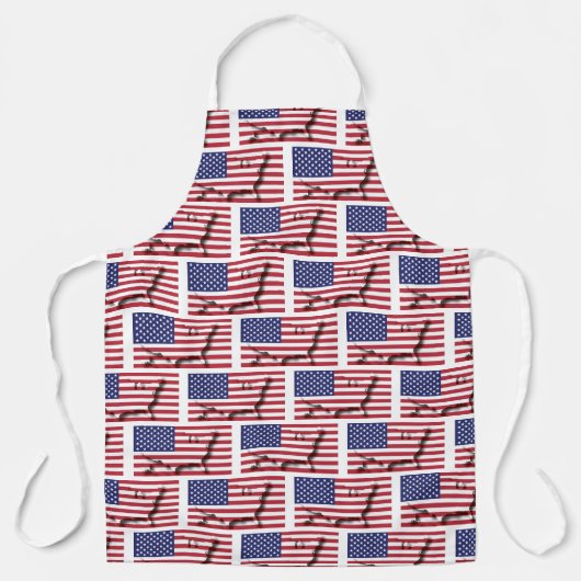 USA FLAG | American Map | Stilvoll Patriotic Schürze (Vorderseite)