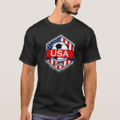 USA Flag American Patriotic Soccer Fan Player Foot T-Shirt (Vorderseite)