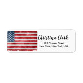 USA Flag American Personalisiert Custom Address (Vorne)