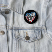 USA Flag American Runner - Running Heart Button (Beispiel)