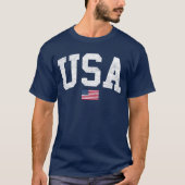 USA Flag Amerika 4. Juli Patriotische Amerikanisch T-Shirt (Vorderseite)