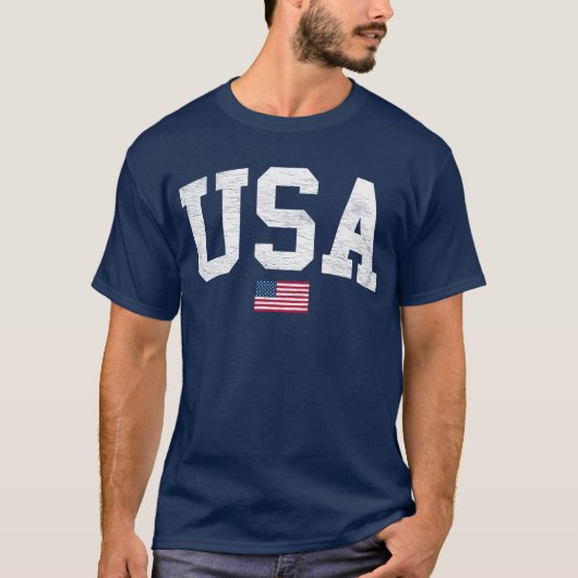 USA Flag Amerika 4. Juli Patriotische Amerikanisch T-Shirt (Vorderseite)