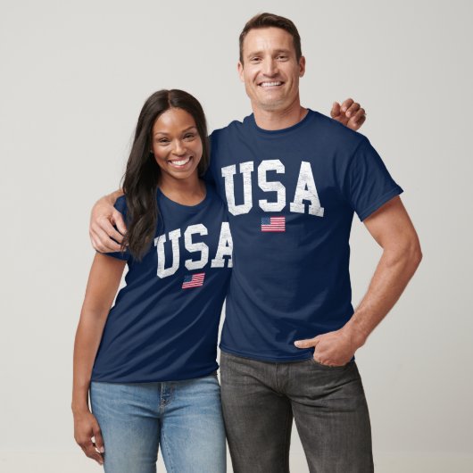 USA Flag Amerika 4. Juli Patriotische Amerikanisch T-Shirt (Unisex)