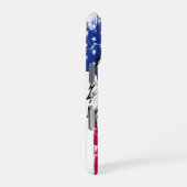 USA Flag And American Bald Eagle Grunge iPhone Hülle (Rechte Seite)