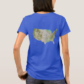 USA Flag and Map dk T - Shirt (Rückseite)
