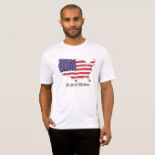 USA Flag and Map Souvenir Design T-Shirt (Vorne ganz)