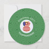 USA Flag Angel Weihnachten Personalisiert Einladung (Vorderseite)