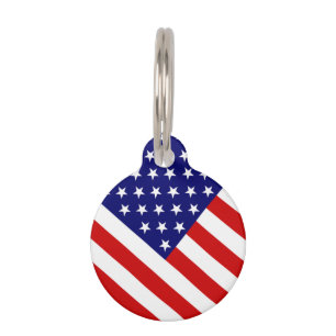 USA Flag Anpassbare ptcable Haustiermarke