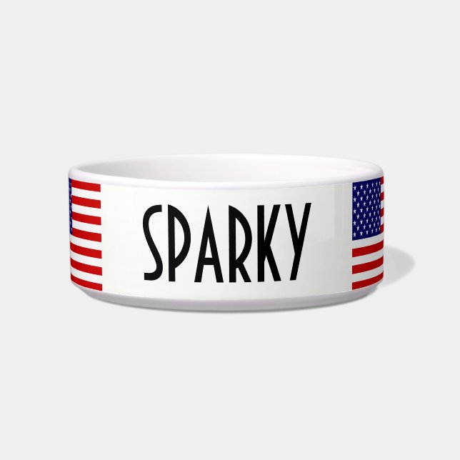 USA Flag Anpassbare Schnittstelle Napf (Vorderseite)
