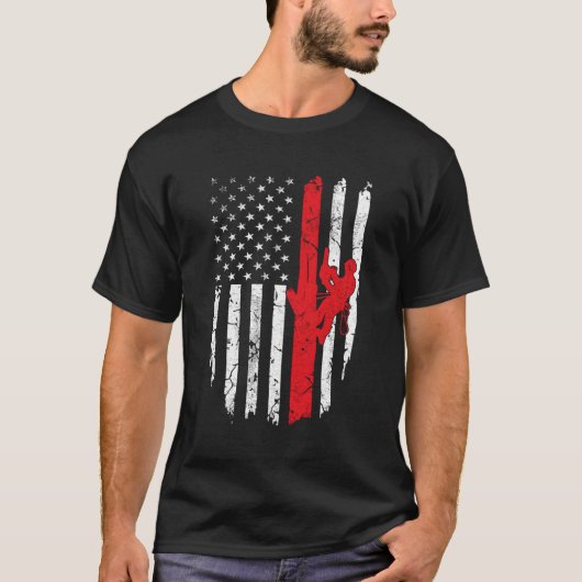 USA Flag Arborist 4. Juli Patriotic G T-Shirt (Vorderseite)