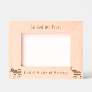 USA Flag Art, Demokratische und republikanische Sy Geätzte Rahmen