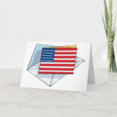 USA-Flag auf Karte (Vorderseite)