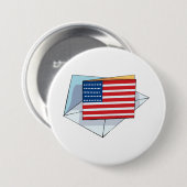 USA-Flag auf Karte Button (Vorne & Hinten)