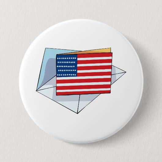 USA-Flag auf Karte Button (Vorderseite)