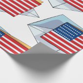 USA-Flag auf Karte Geschenkpapier