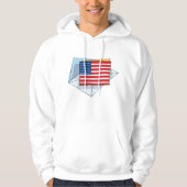 USA-Flag auf Karte Hoodie (Vorderseite)