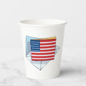 USA-Flag auf Karte Pappbecher (Vorderseite)