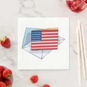 USA-Flag auf Karte Serviette (Beispiel)