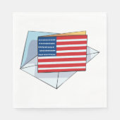 USA-Flag auf Karte Serviette (Vorderseite)