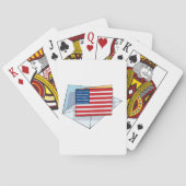 USA-Flag auf Karte Spielkarten (Rückseite)