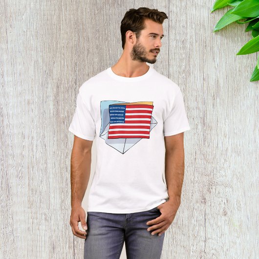 USA-Flag auf Karte T-Shirt