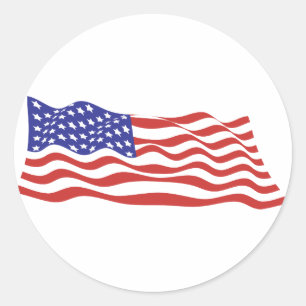 USA-Flag-Aufkleber Runder Aufkleber